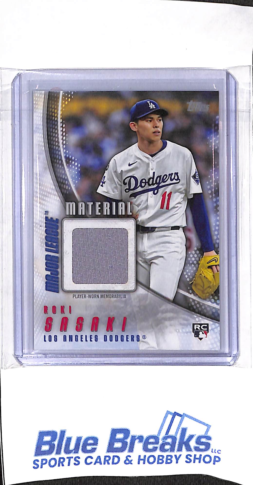 2025 Topps - Major League Material - Roki Sasaki - relic - RC - #MMU-RS - baseball - Dodgers