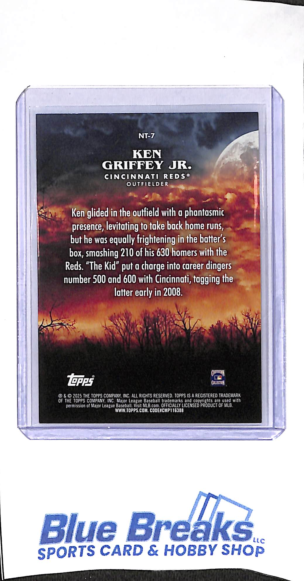 2025 Topps - Night Terrors - orange - Ken Griffey Jr - 15/25 - #NT-7 - baseball - Reds