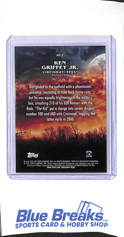 2025 Topps - Night Terrors - orange - Ken Griffey Jr - 15/25 - #NT-7 - baseball - Reds
