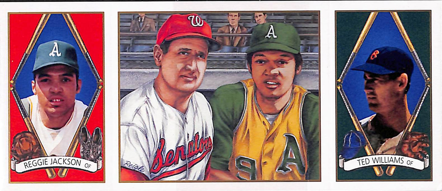 1993 Upper Deck - The Collector's Choice - Night and Day - Ted Williams - Reggie Jackson - #HOB3 - baseball - Red Sox - Athletics