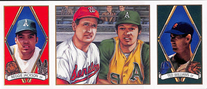 1993 Upper Deck - The Collector's Choice - Night and Day - Ted Williams - Reggie Jackson - #HOB3 - baseball - Red Sox - Athletics