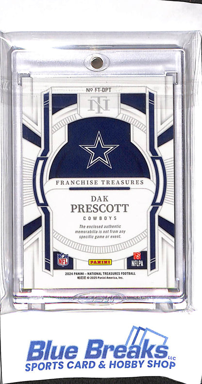 2024 Panini - National Treasures - Franchise Treasures - Dak Prescott - laundry tag - 1/1 - football - Cowboys