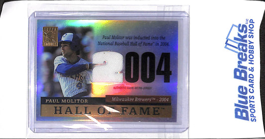 2004 Topps Tribute - Hall of Fame Tribute Relic - Paul Molitor - #TR-PM - baseball - Brewers