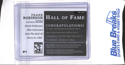 2004 Topps Tribute - Hall of Fame Tribute Relic - Frank Robinson - #TR-FR - baseball - Orioles