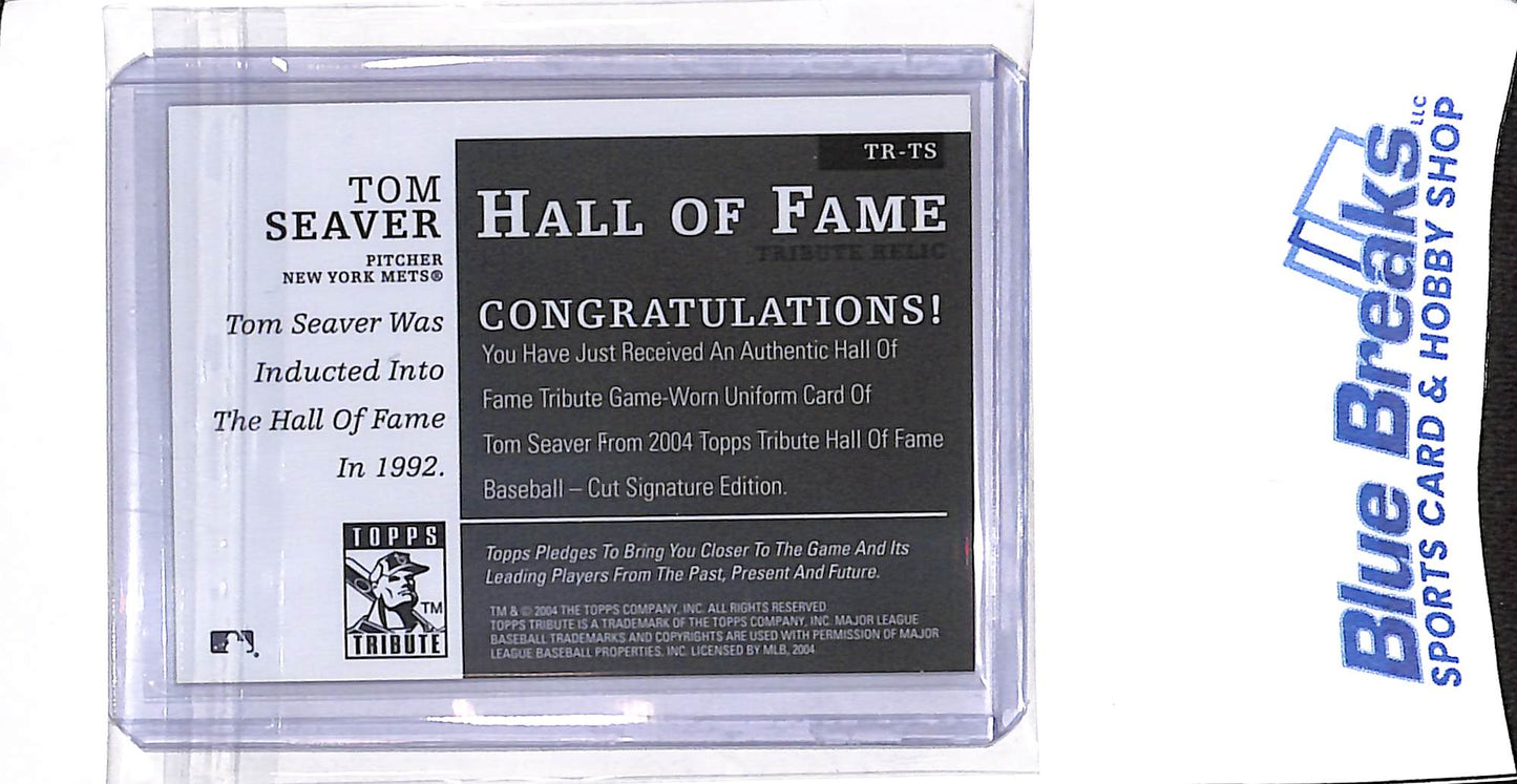 2004 Topps Tribute - Hall of Fame Tribute Relic - Tom Seaver - #TR-TS - baseball - Mets