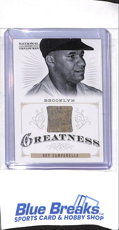 2012 National Treasure - Greatness - Roy Campanella - relic - 11/25 - #31 - baseball - Dodgers