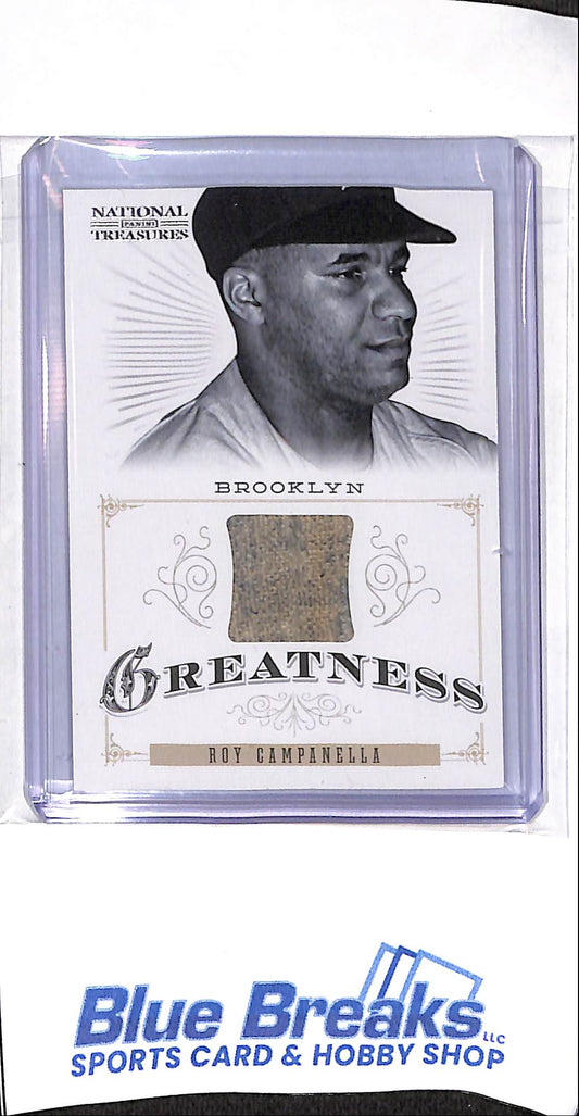 2012 National Treasure - Greatness - Roy Campanella - relic - 11/25 - #31 - baseball - Dodgers