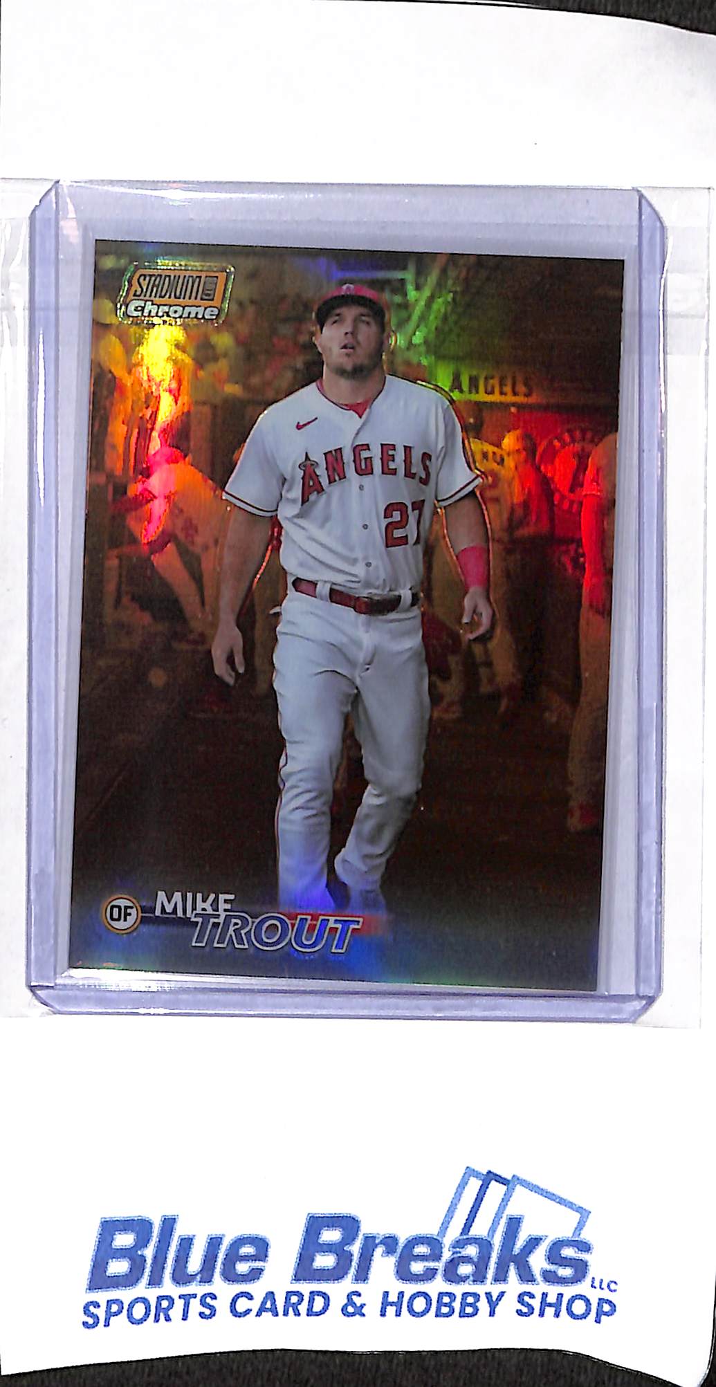 2023 Topps - Stadium Club - orange - Mike Trout - 50/99 - #179 - baseball - Angels