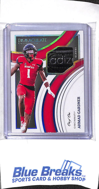 2022 Panini - Immaculate Collection Collegiate - Ahmad "Sauce" Gardner" - glove relic - 1/1 - #IG-ASG -football - Bearcats - Jets - Colts