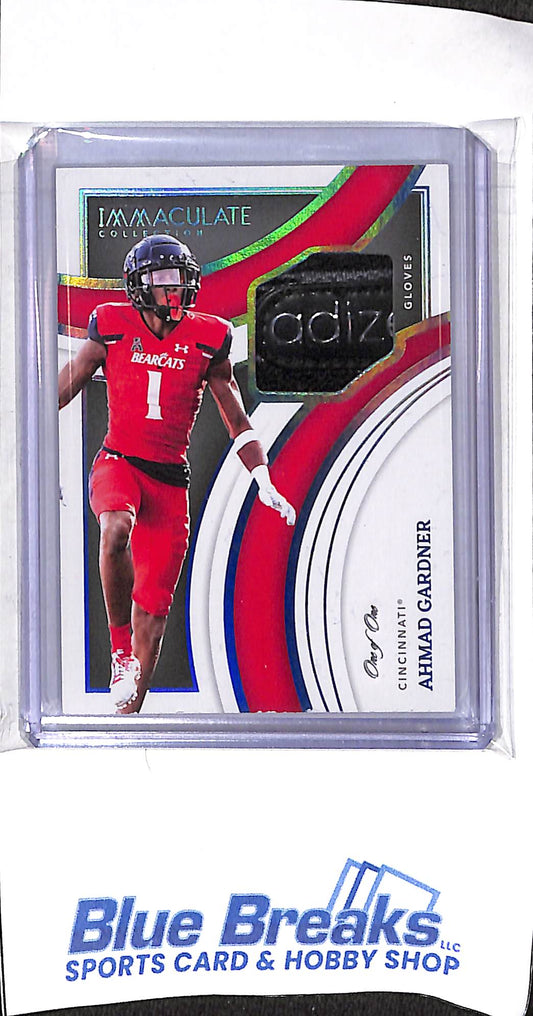 2022 Panini - Immaculate Collection Collegiate - Ahmad "Sauce" Gardner" - glove relic - 1/1 - #IG-ASG -football - Bearcats - Jets - Colts