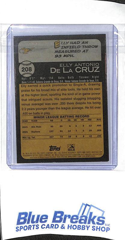 2022 Topps - Heritage - Elly De La Cruz - #208 - baseball - Reds
