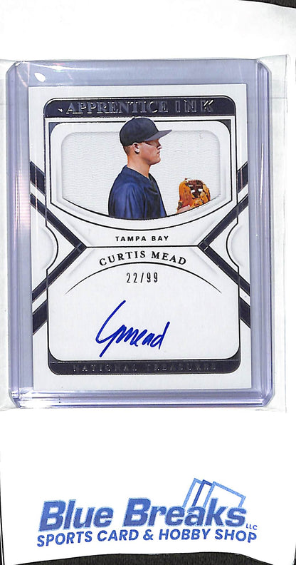 2022 Panini - National Treasures - Apprentice Ink - Curtis Mead - auto - 22/99 -#AI-CM - baseball - Rays