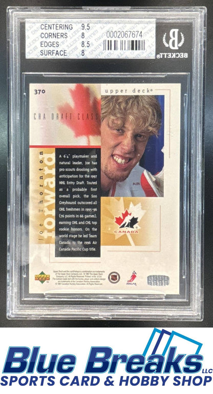 1996-97 Upper Deck Program of Excellence Joe Thornton Rookie #370 Beckett 8 Florida Panthers