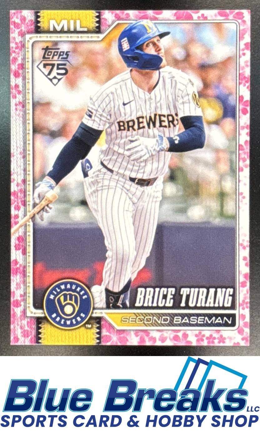 2026 Topps Series 1 Cherry Blossom Brice Turang 30 /99 #105 Milwaukee Brewers