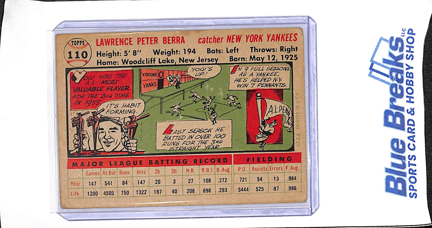 1956 Topps - Yogi Berra - #110 - baseball - Yankees