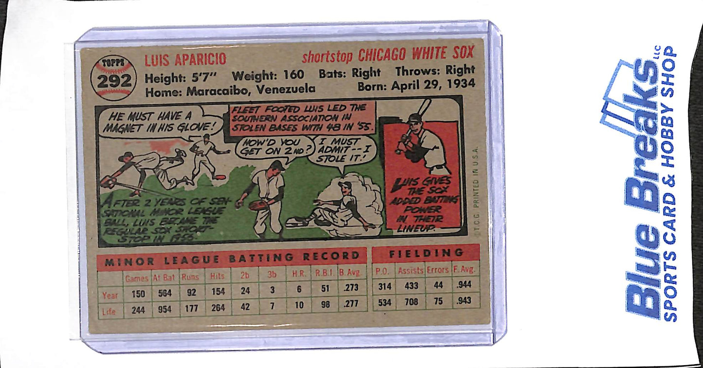 1956 Topps - Luis Aparicio - #292 - baseball - White Sox
