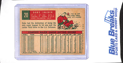 1959 Topps - Duke Snyder - #20 - baseball - Dodgers