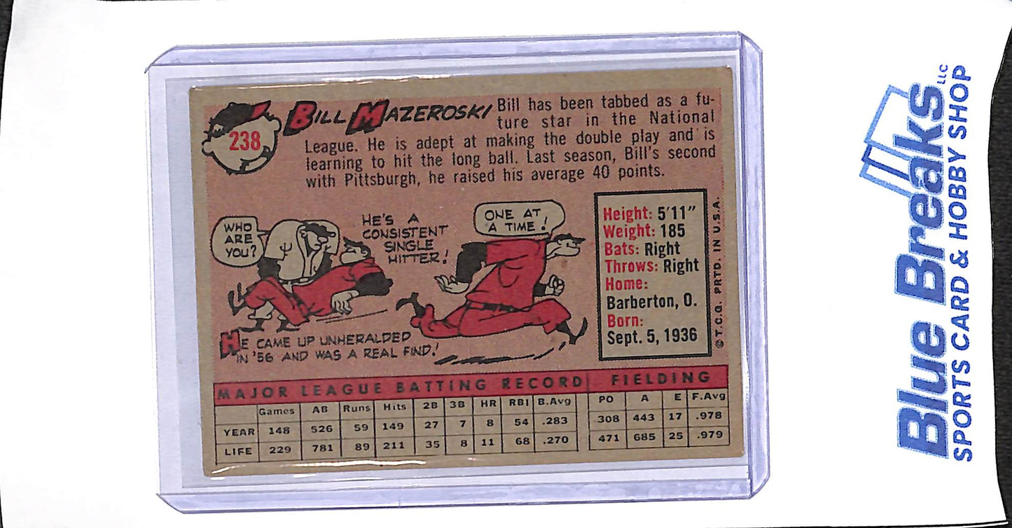 1958 Topps - Bill Mazeroksi - #238 - baseball - Pirates