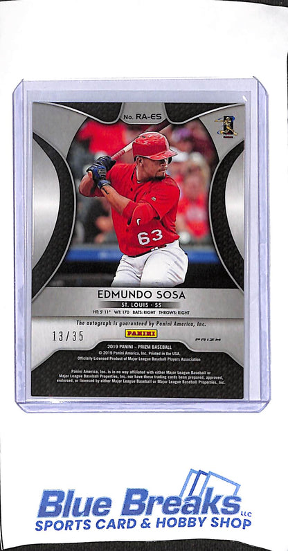2019 Panini - Prizm - Rookie - Edmundo Sosa - auto - 13/35 - #RA-ES - baseball - Cardinals