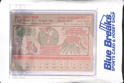 1956 Topps - Early Wynn - #187 - baseball - Indians/Guardians