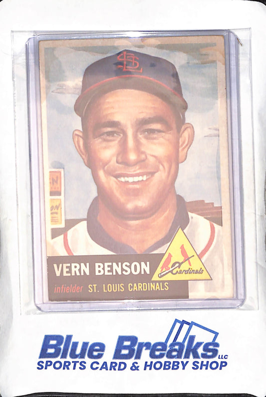 1953 Topps - Vern Benson - #205 - baseball - Cardinals