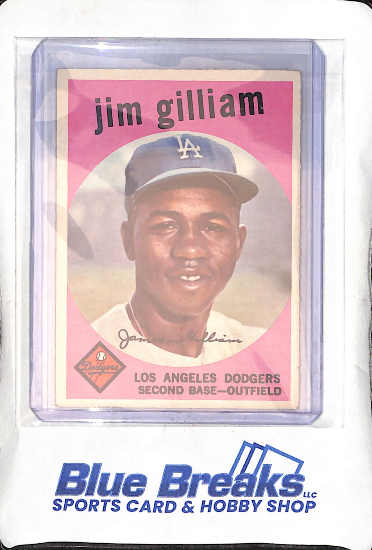 1959 Topps - Jim Gilliam - #306 - baseball - Dodgers