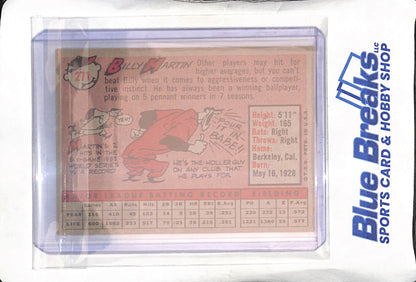 1958 Topps - Billy Martin - #271 - baseball - Tigers