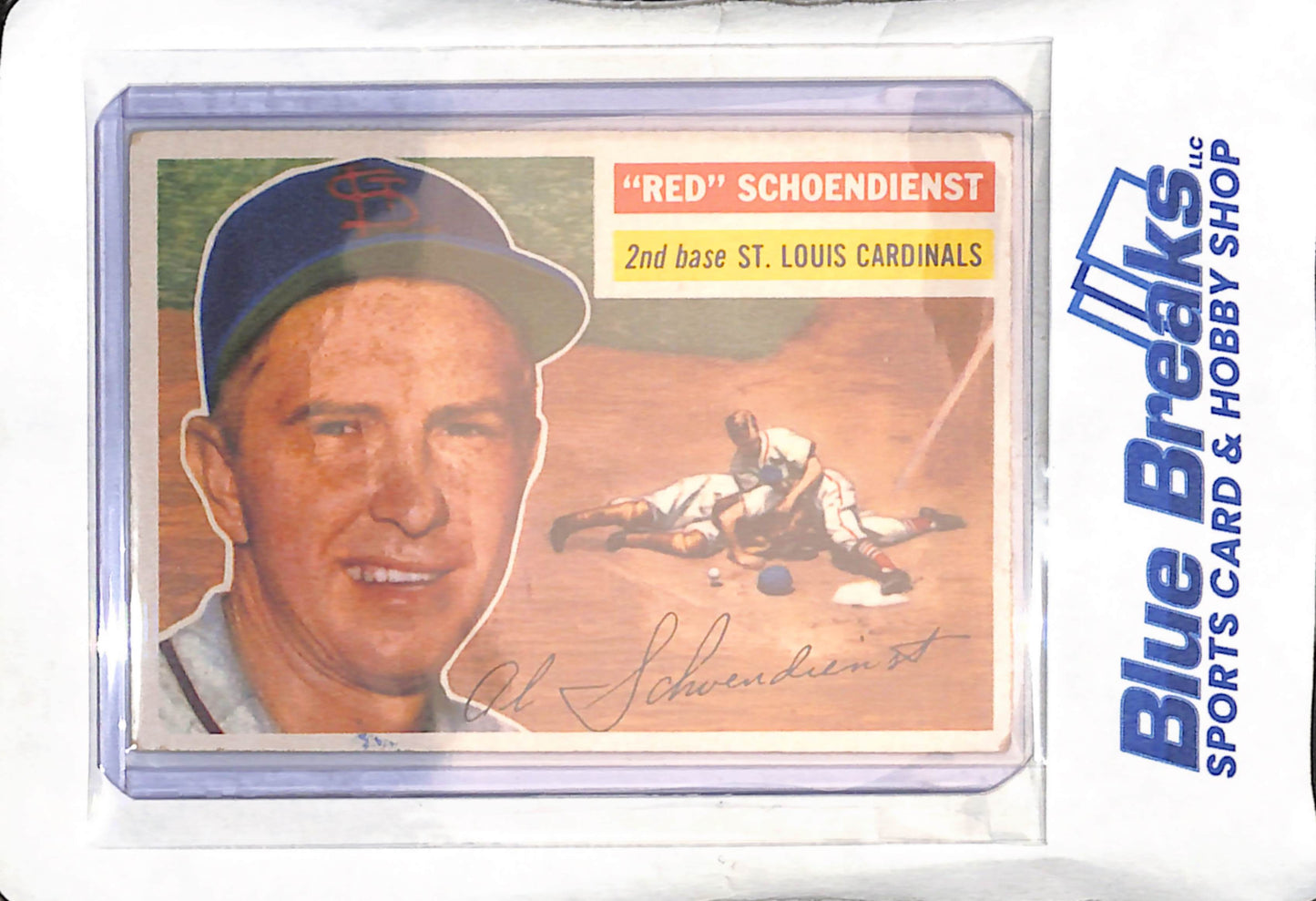 1956 Topps - "Red" Schoendienst - #165 - baseball - Cardinals
