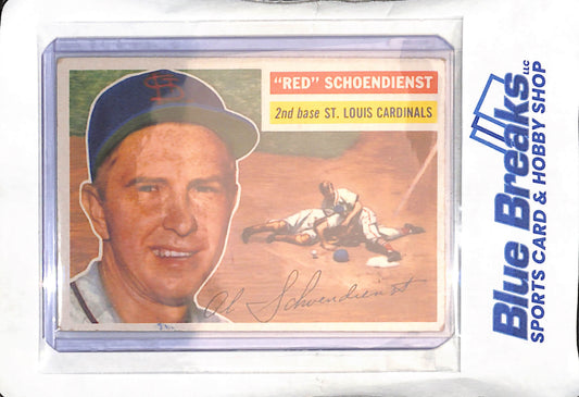 1956 Topps - "Red" Schoendienst - #165 - baseball - Cardinals
