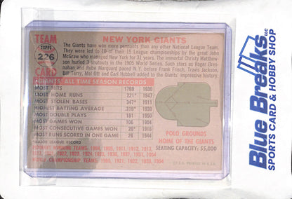 1956 Topps - New York Giants - #226 - baseball