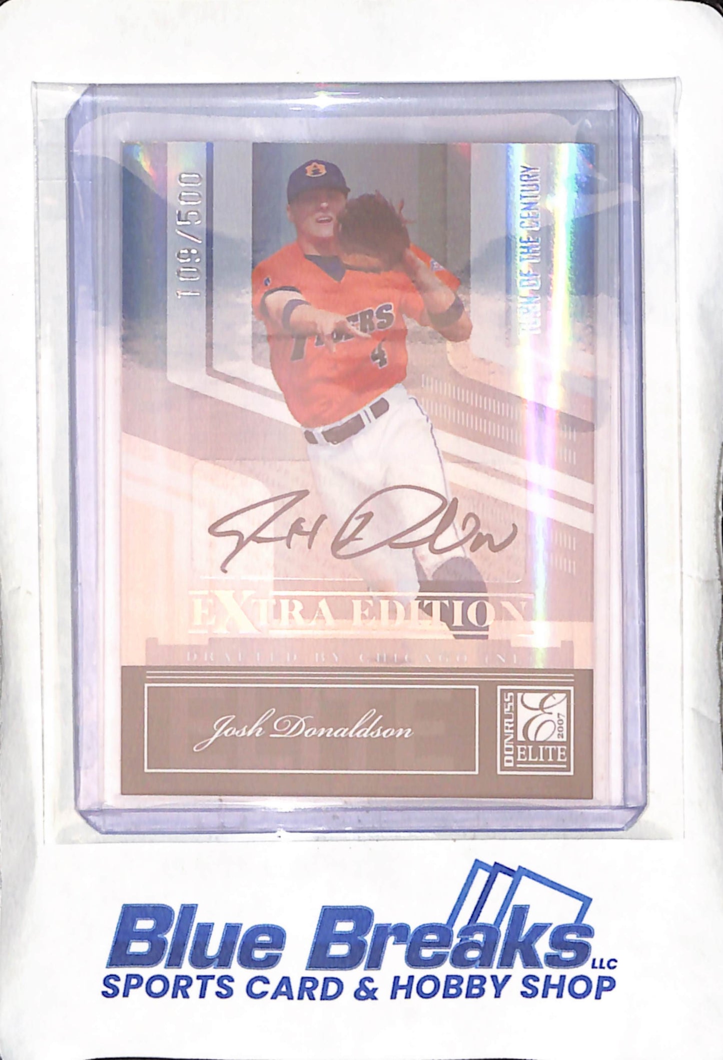 2007 Donruss - Elite - Playoff -  Turn of the Century - Josh Donaldson - auto - 109/500 - #7 - baseball - Auburn Tigers -Cubs