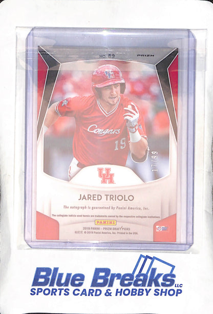 2019 Panini - Prizm Draft Picks - Jared Triolo - auto - 17/99 - #89 - baseball - Pirates