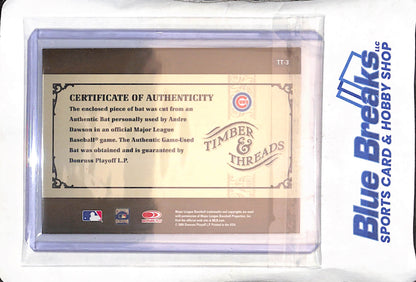 2005 Donruss - Timber & Threads - Andre Dawson - relic - #TT-3 - baseball - Cubs