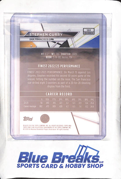 2023-24 Topps - Finest - black - Stephen Curry - uncommon - 18/20 - #122 - basketball - Warriors