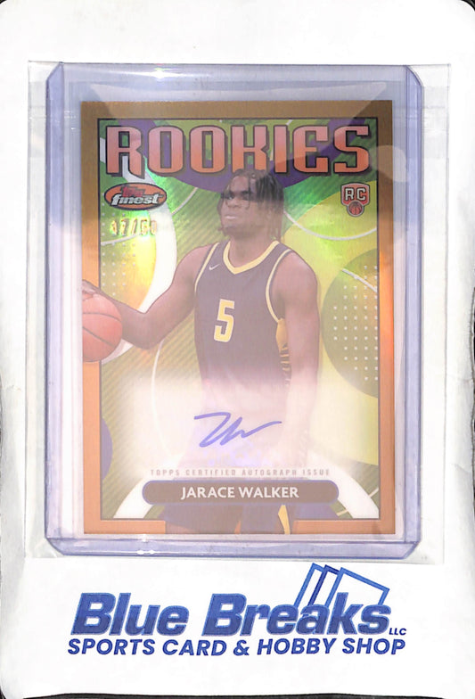2023-24 Topps - Finest - Rookies - gold - Jarace Walker - auto - 47/50 - RC - #RFA-JAW - basketball - Pacers