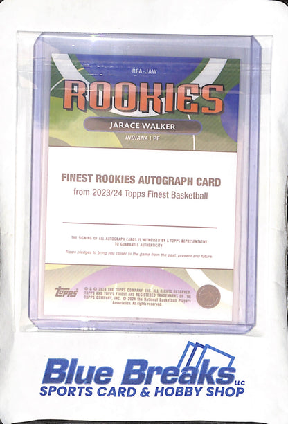 2023-24 Topps - Finest - Rookies - gold - Jarace Walker - auto - 47/50 - RC - #RFA-JAW - basketball - Pacers