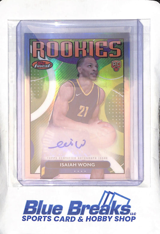 2023-24 Topps - Finest - Rookies - refractor - Isaiah Wong - auto - RC - #RFA-IW - basketball - Pacers