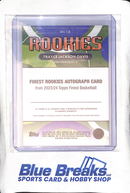 2023-24 Topps - Finest - Rookies - Trayce Jackson-Davis - auto - #RFA-TJD - basketball - Warriors