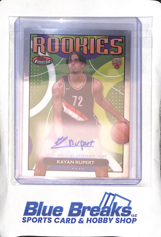 2023-24 Topps - Finest - Rookies - Rayan Rupert - #RFA-RR - basketball - Trailblazers