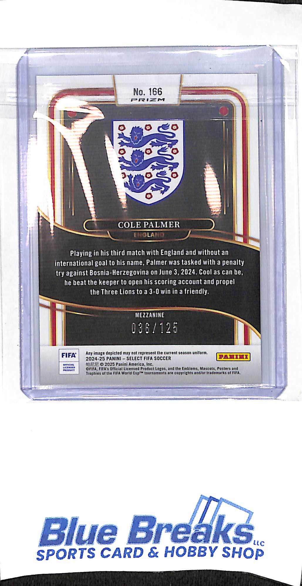 2024-25 Panini - Select FIFA - orange - Cole Palmer - 036/125 - #166 - soccer - England