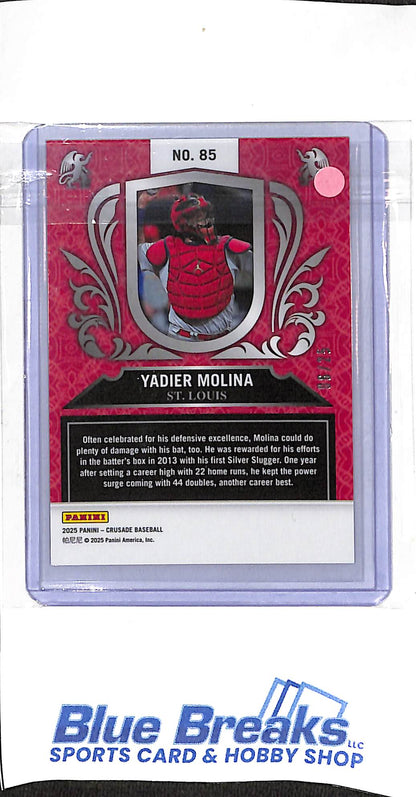 2025 Panini - Crusade - Yadier Molina - 06/25 - #85 - baseball - Cardinals