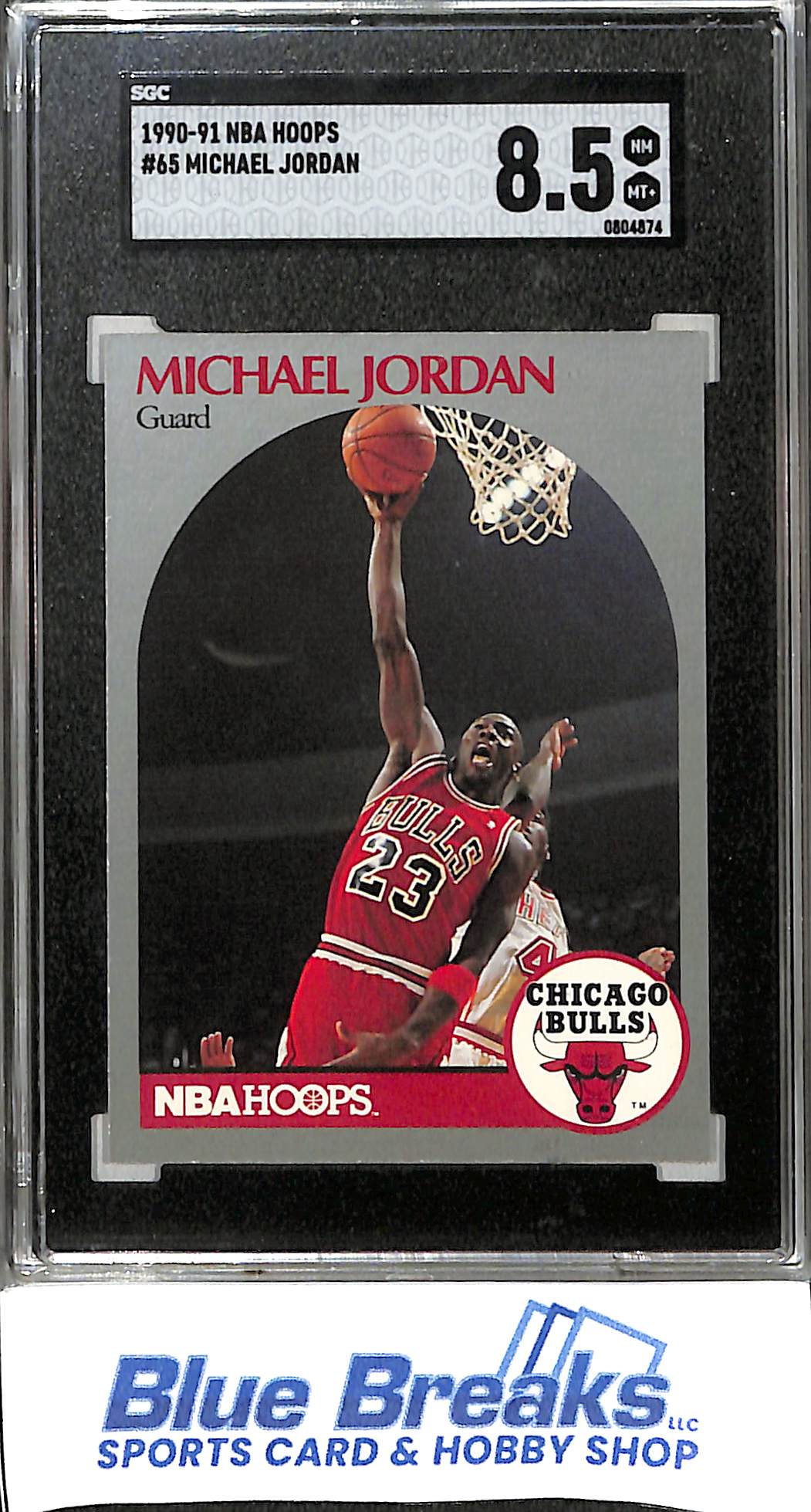 1990-91 NBA Hoops - Michael Jordan - #68 - SGC 8.5 - basketball - Bulls