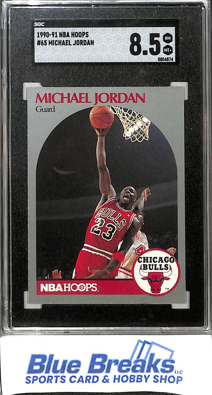 1990-91 NBA Hoops - Michael Jordan - #68 - SGC 8.5 - basketball - Bulls