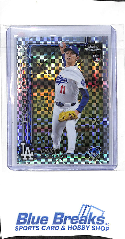 2025 Topps Chrome - X-Fractor - Roki Sasaki - #217 - baseball - Dodgers