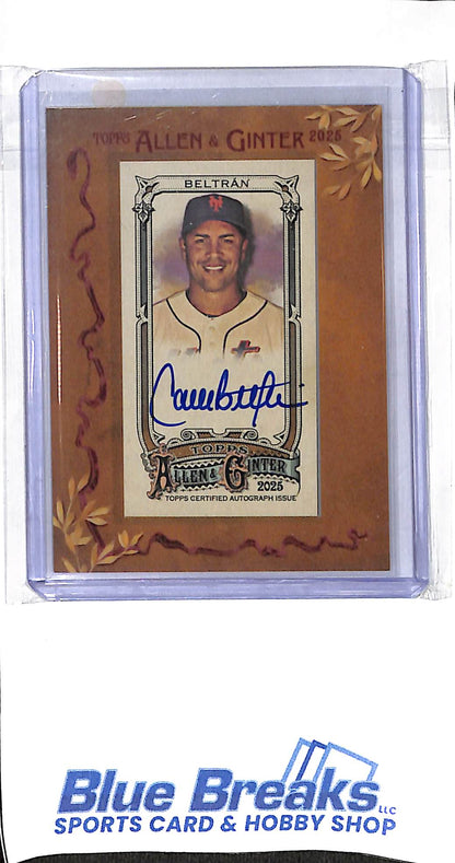 2025 Topps - Allen & Ginter - framed mini - Carlos Beltran - auto - #MA-CB - baseball - Mets