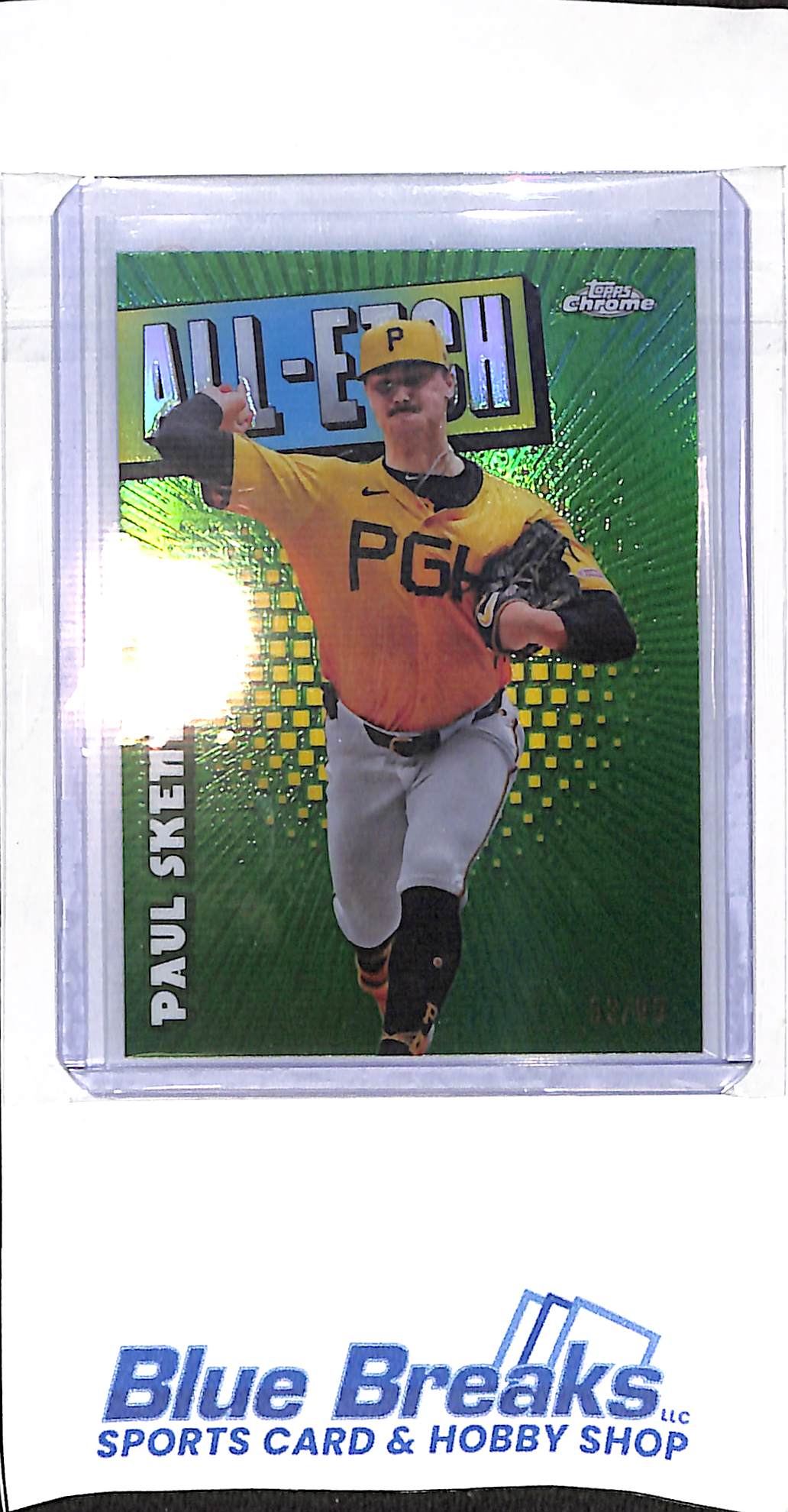 2025 Topps Chrome - green - All-Etch - Paul Skenes - 52/99 - #CAE-PS - baseball - Pirates