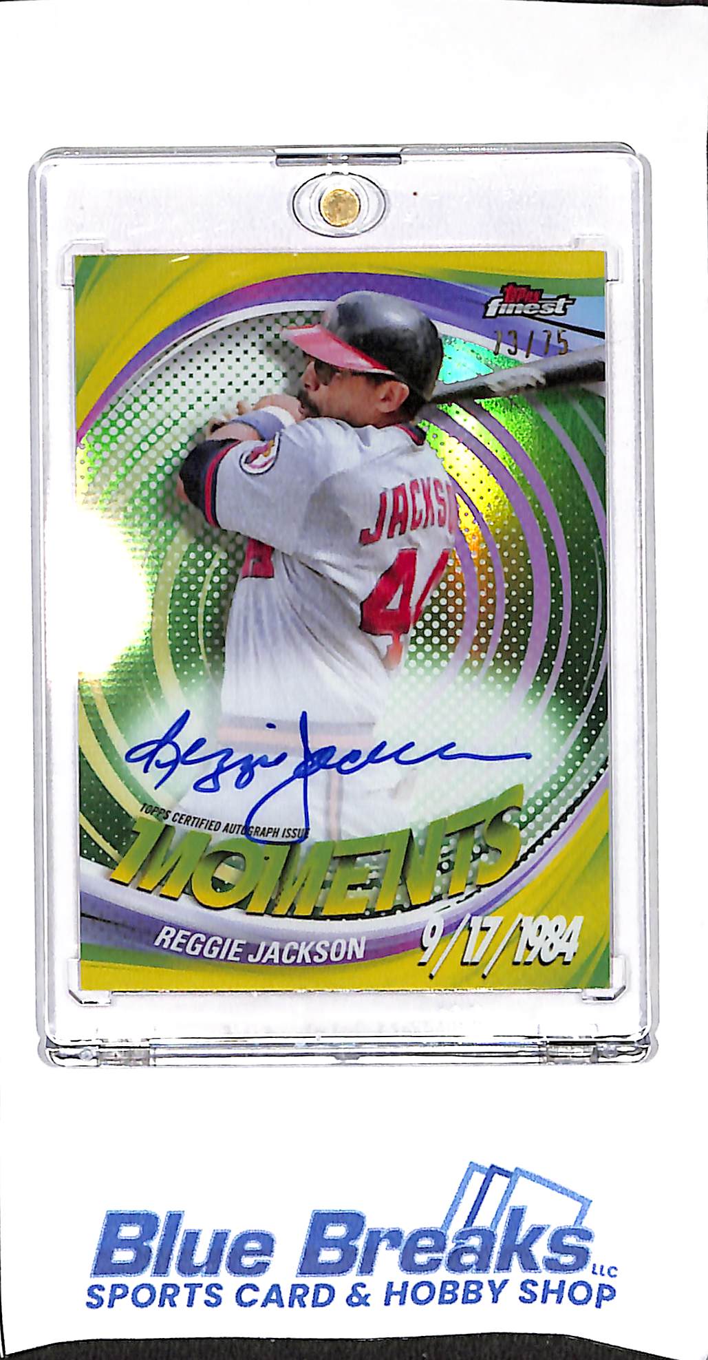 2025 Topps - Finest - green - Moments - Reggie Jackson - auto - #FMA-RJ - baseball - Angels