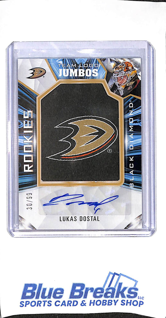 2022-23 Upper Deck - Black Diamond - Rookies Team Logo Jumbos - Lukas Dostal - auto - 30/99 - hockey - Ducks