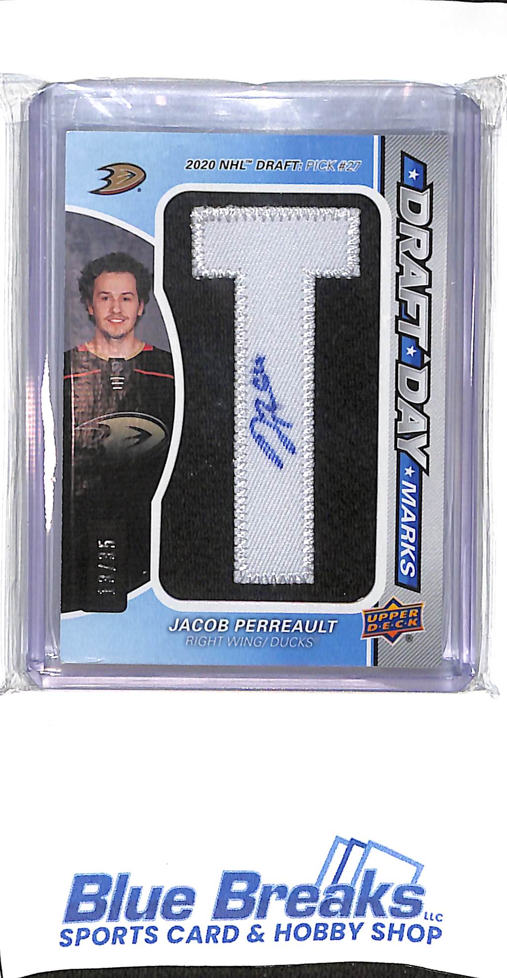 2021-22 Upper Deck - SP Game Used - Draft Day Marks - Jacob Perreault - #DDM- JP - hockey - Ducks