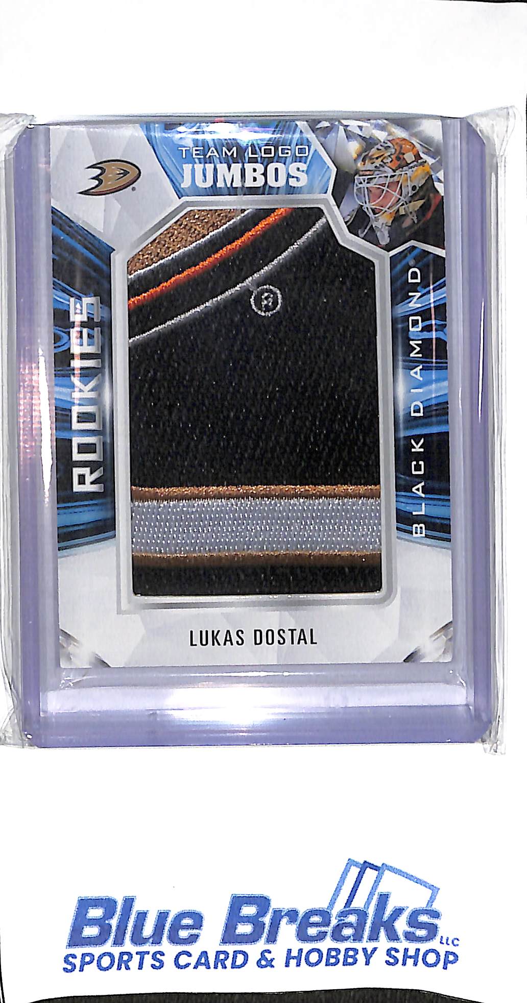2022-23 Upper Deck - Black Diamond - Rookies Team Logo Jumbos - Lukas Dostal - #RTL-LD - hockey - Ducks